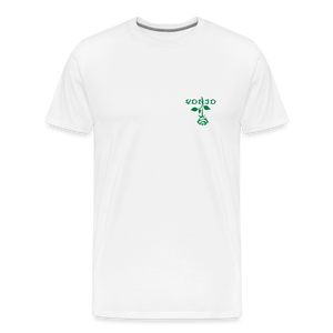 Men's VonJo Floral (Green Letter) Tee - white