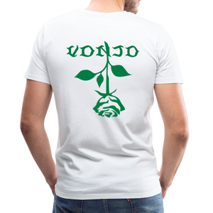 Men's VonJo Floral (Green Letter) Tee - white