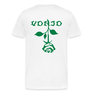 Men's VonJo Floral (Green Letter) Tee - white