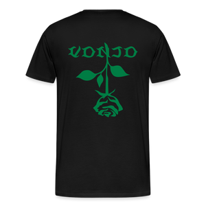 Men's VonJo Floral (Green Letter) Tee - black