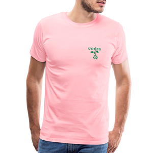 Men's VonJo Floral (Green Letter) Tee - pink