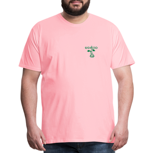 Men's VonJo Floral (Green Letter) Tee - pink