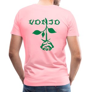 Men's VonJo Floral (Green Letter) Tee - pink