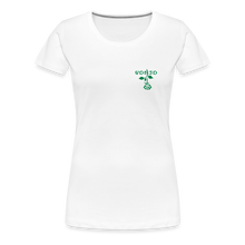 Load image into Gallery viewer, Women&#39;s VonJo Floral (Green Letter) Tee - white
