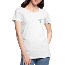 Load image into Gallery viewer, Women&#39;s VonJo Floral (Green Letter) Tee - white
