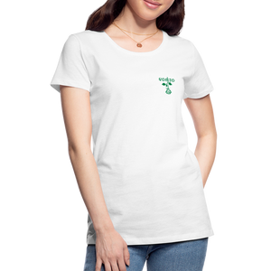 Women's VonJo Floral (Green Letter) Tee - white