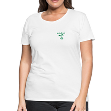 Load image into Gallery viewer, Women&#39;s VonJo Floral (Green Letter) Tee - white
