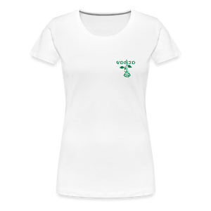 Women's VonJo Floral (Green Letter) Tee - white