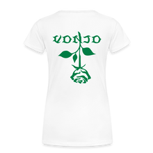 Load image into Gallery viewer, Women&#39;s VonJo Floral (Green Letter) Tee - white
