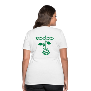 Women's VonJo Floral (Green Letter) Tee - white