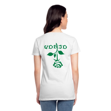 Load image into Gallery viewer, Women&#39;s VonJo Floral (Green Letter) Tee - white
