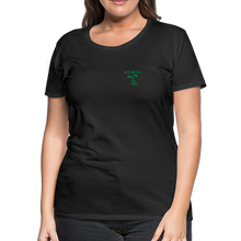 Load image into Gallery viewer, Women&#39;s VonJo Floral (Green Letter) Tee - black
