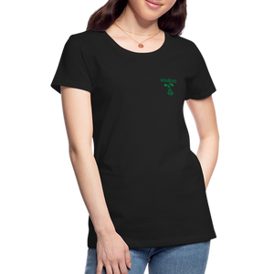 Women's VonJo Floral (Green Letter) Tee - black