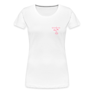 Women's VonJo Floral (Pink Letter) Tee - white