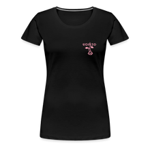 Load image into Gallery viewer, Women&#39;s VonJo Floral (Pink Letter) Tee - black
