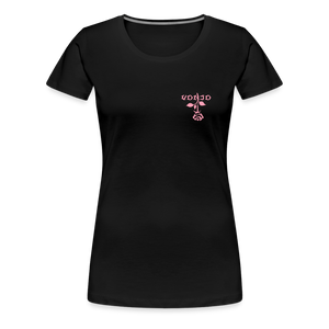 Women's VonJo Floral (Pink Letter) Tee - black